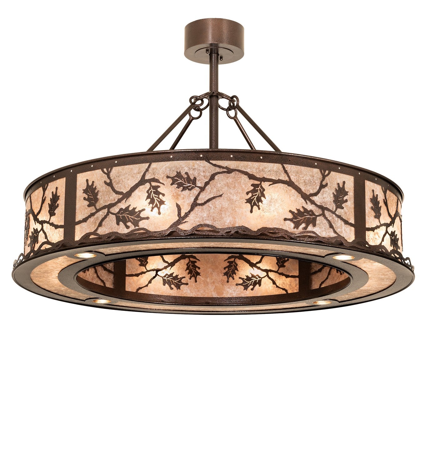 Meyda Tiffany - 273593 - 12 Light Pendant - Oak Leaf - Copper Vein