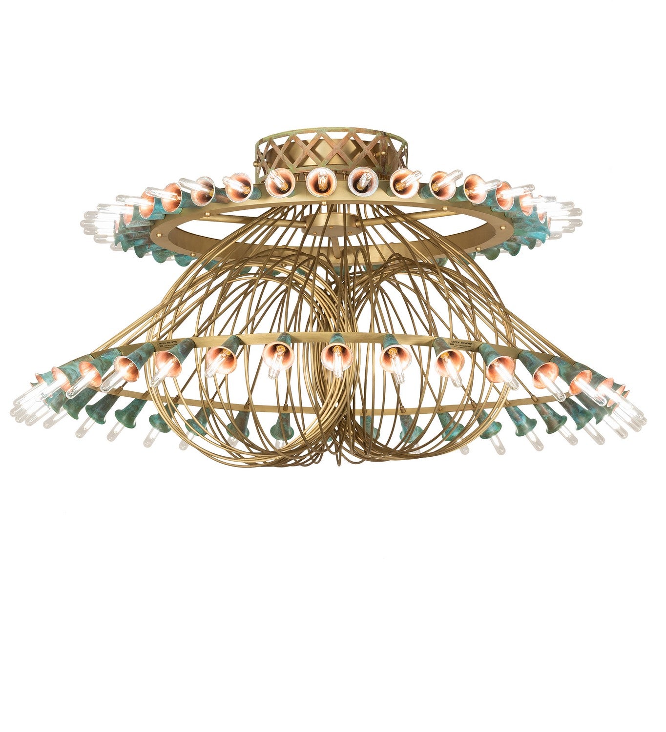 Meyda Tiffany - 274892 - LED Chandelier - Coyle - Brushed Brass/Goldtastic