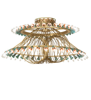 Meyda Tiffany - 274892 - LED Chandelier - Coyle - Brushed Brass/Goldtastic