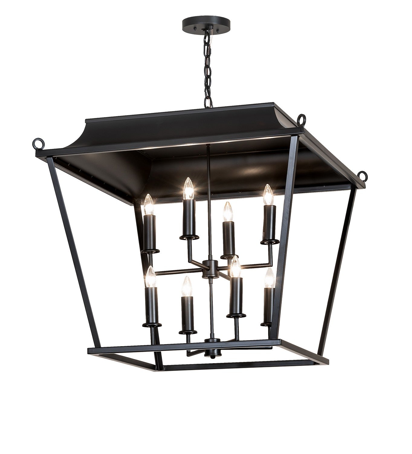 Meyda Tiffany - 275798 - Eight Light Pendant - Bastille - Solar Black