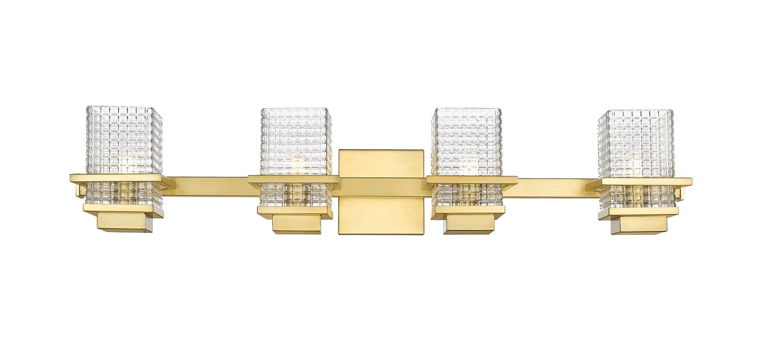 Innovations - 310-4W-SG-CL - Four Light Bath Vanity - Auralume - Satin Gold