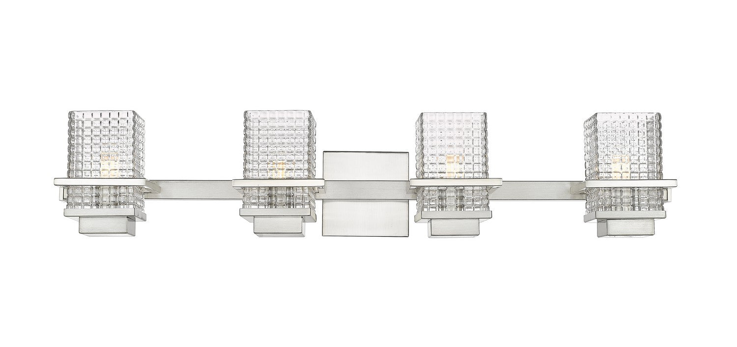 Innovations - 310-4W-SN-CL - Four Light Bath Vanity - Auralume - Satin Nickel