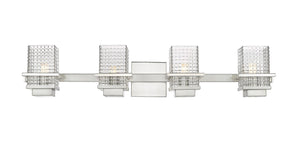 Innovations - 310-4W-SN-CL - Four Light Bath Vanity - Auralume - Satin Nickel