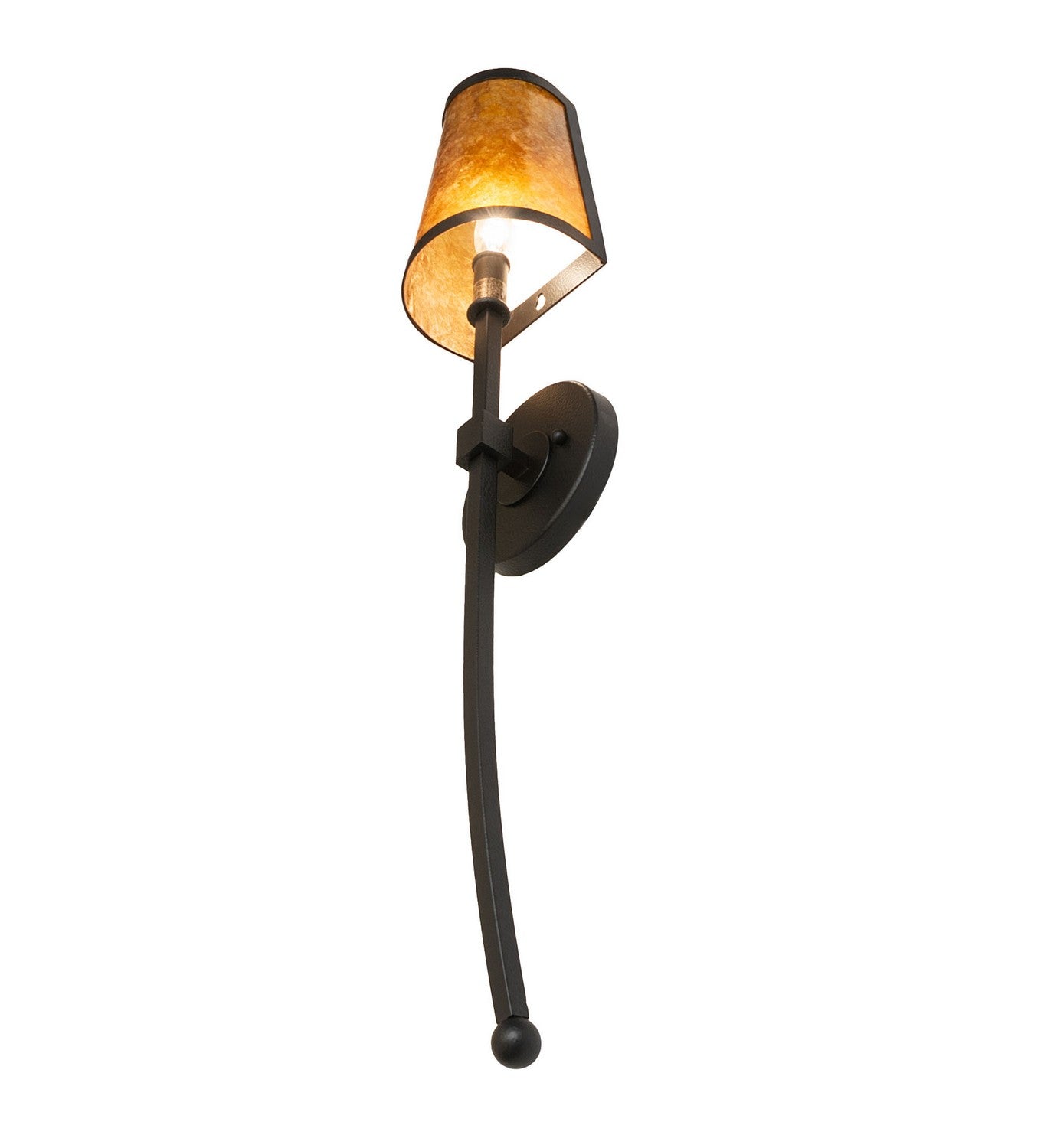 Meyda Tiffany - 270098 - One Light Wall Sconce - Verheven - Black Satin Wrought Iron