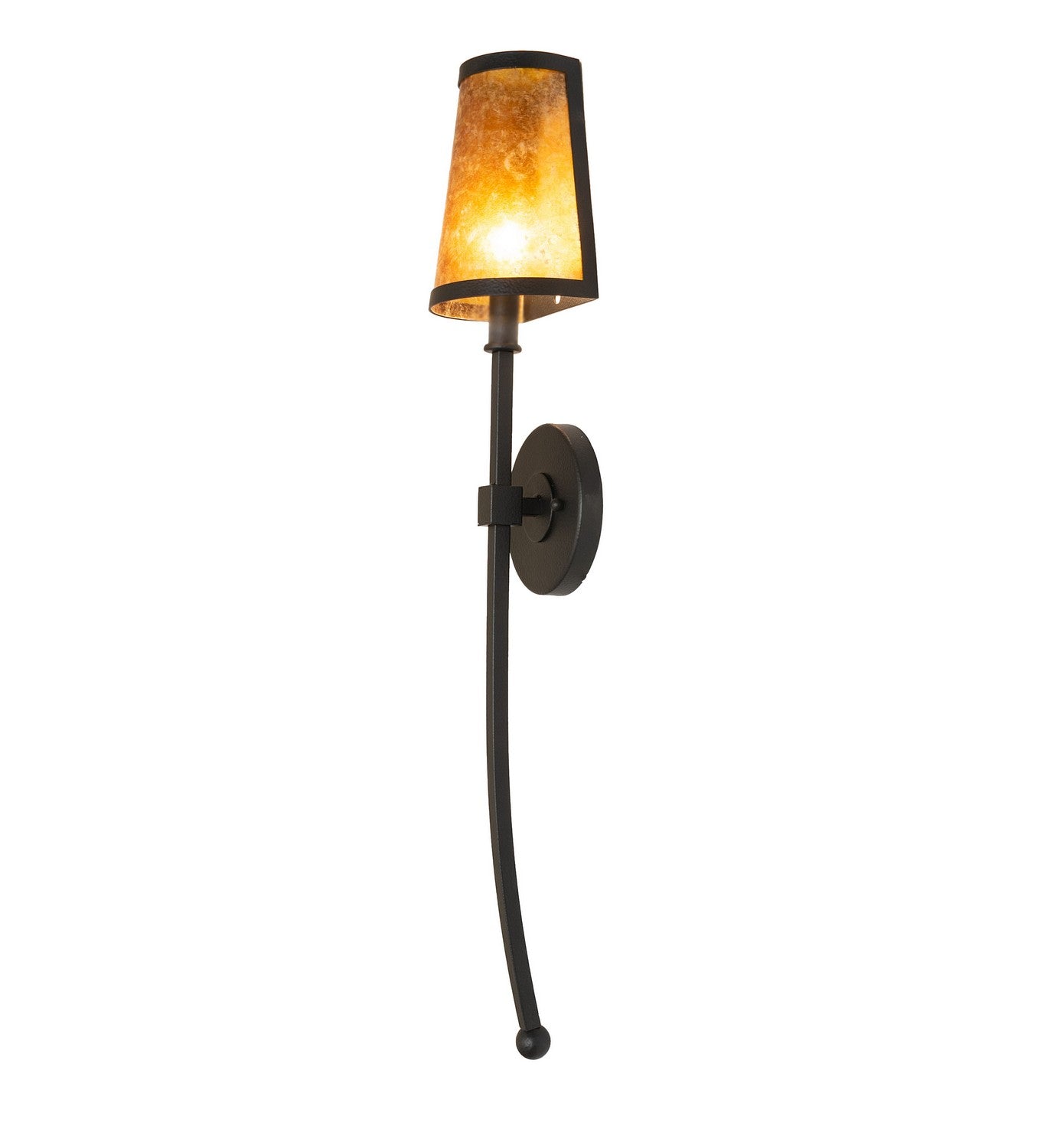 Meyda Tiffany - 270098 - One Light Wall Sconce - Verheven - Black Satin Wrought Iron