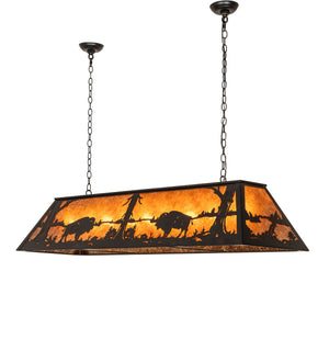 Meyda Tiffany - 278162 - Nine Light Pendant - Buffalo At Lake - Textured Black