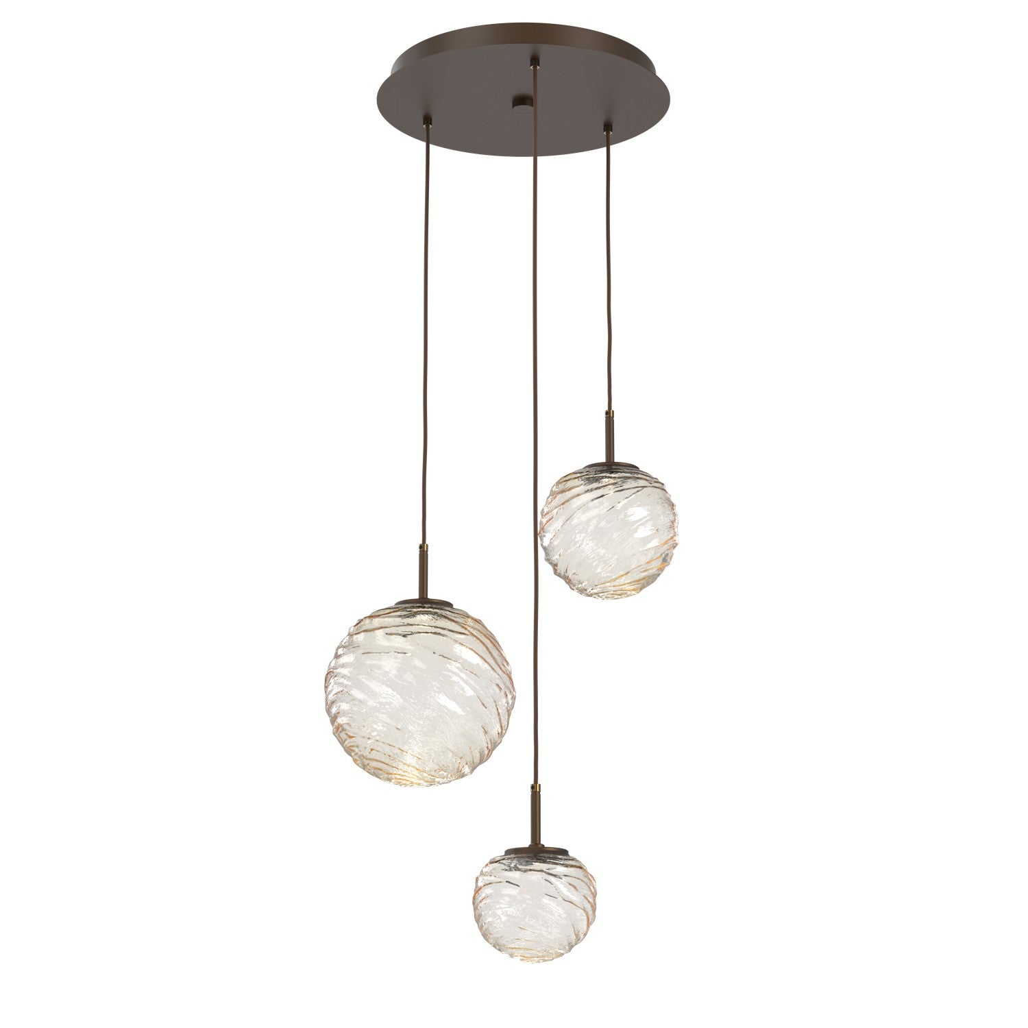 Hammerton Studio - CHB0092-03-FB-A-C01-L1 - LED Pendant - Gaia - Flat Bronze