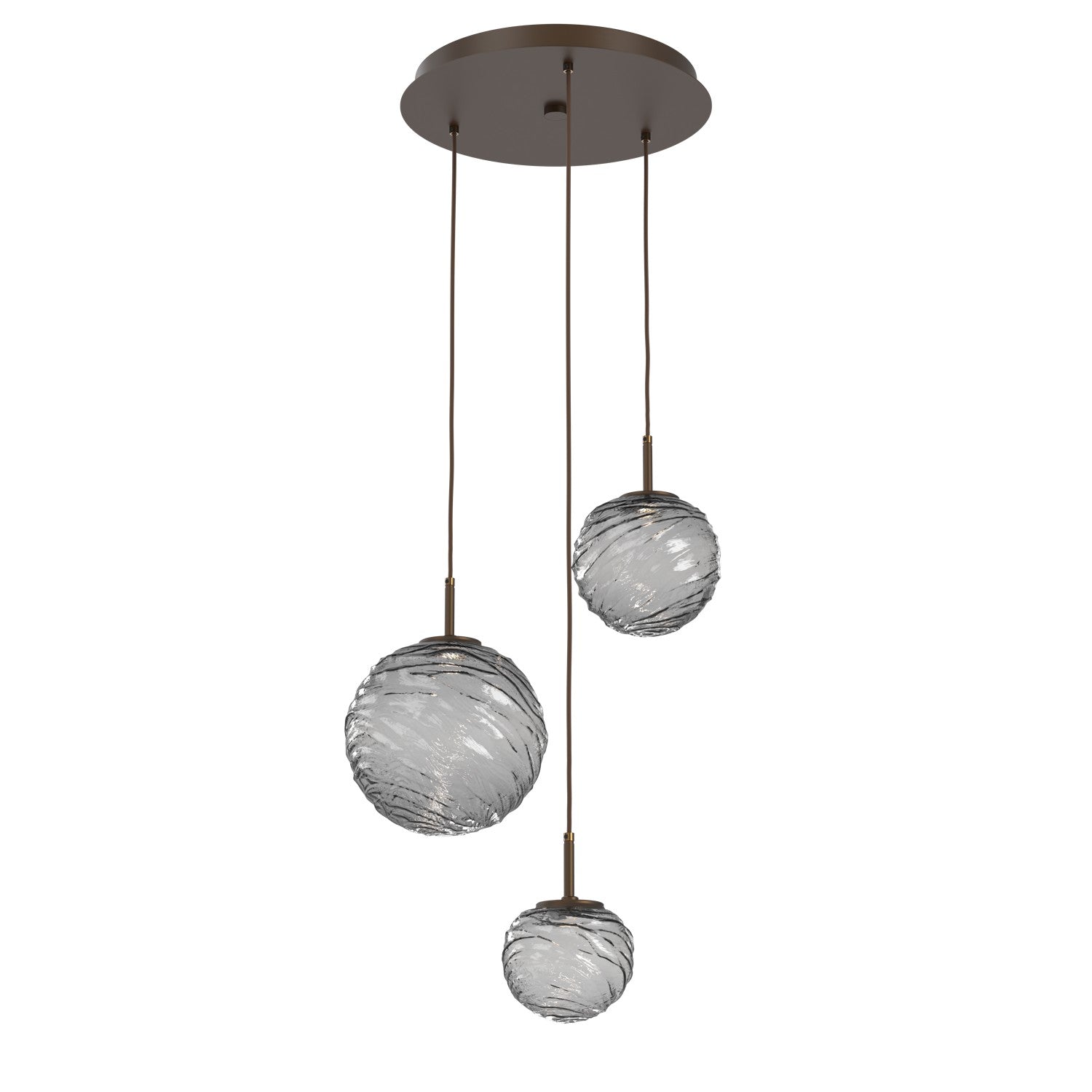 Hammerton Studio - CHB0092-03-FB-S-C01-L3 - LED Pendant - Gaia - Flat Bronze