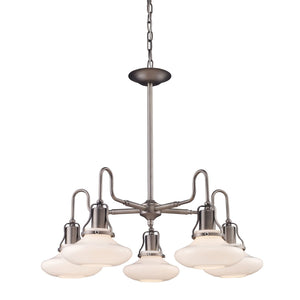 ELK Home - 08055-AP - Five Light Chandelier - Centennial Park - Pewter