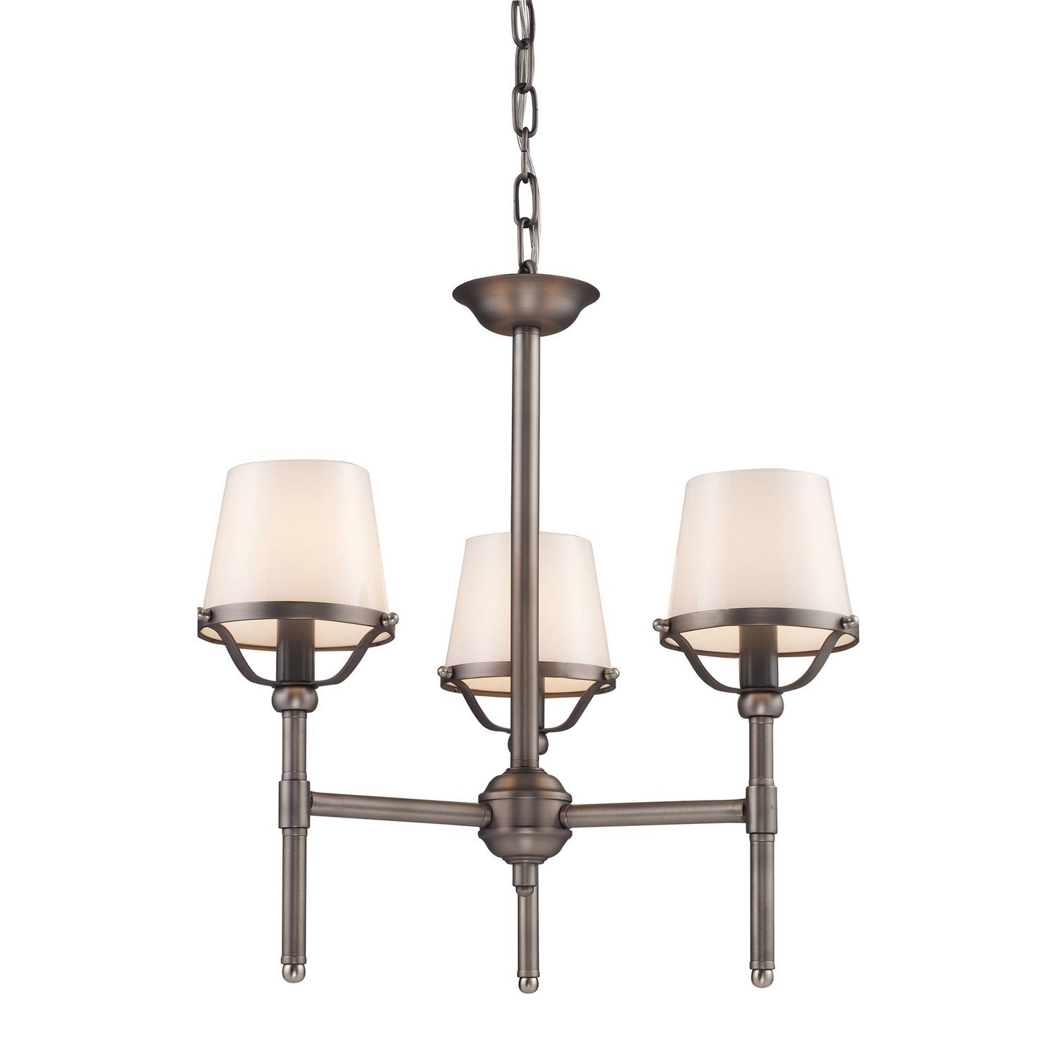 ELK Home - 08060-AP - Three Light Chandelier - Sutton Place - Pewter