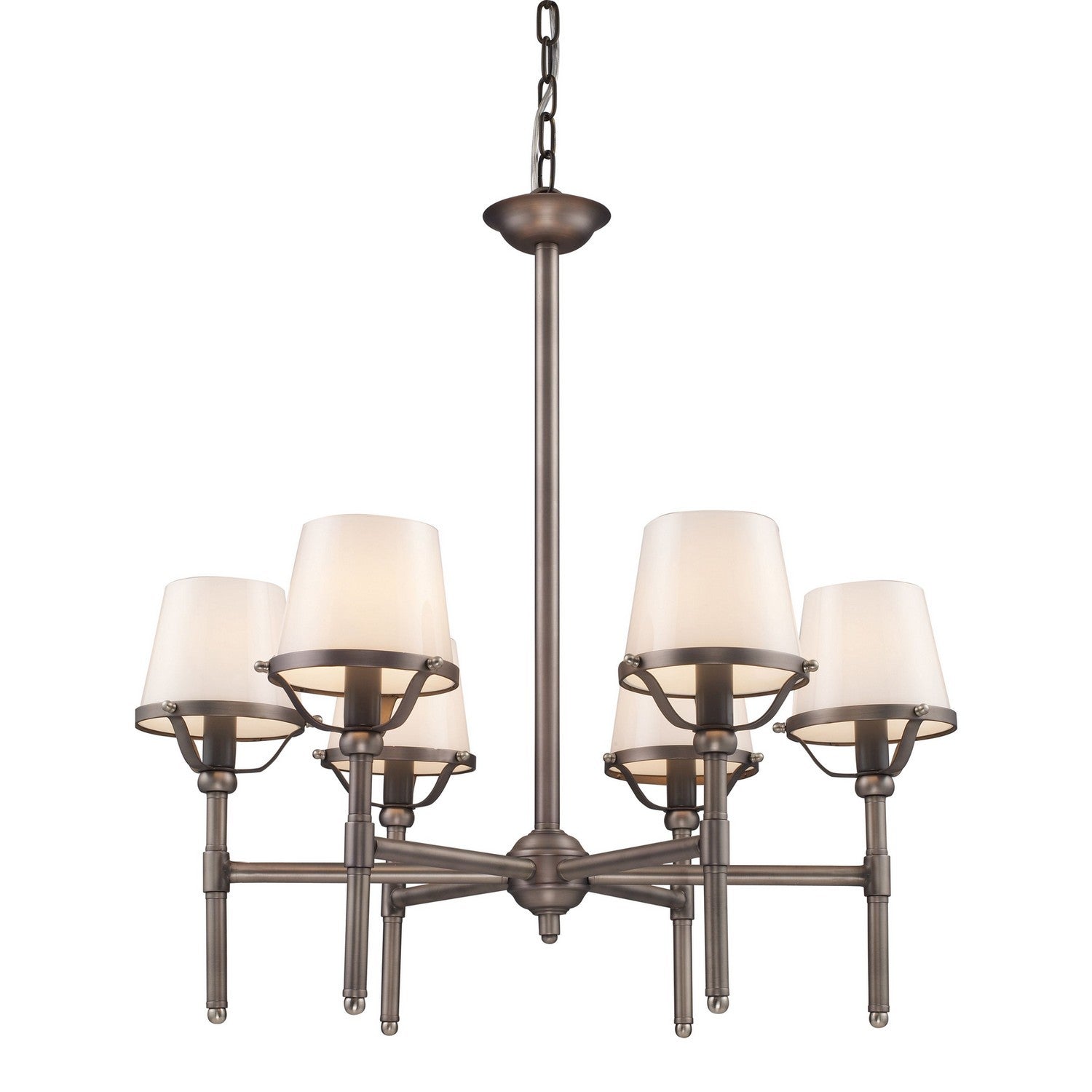 ELK Home - 08065-AP - Six Light Chandelier - Sutton Place - Pewter