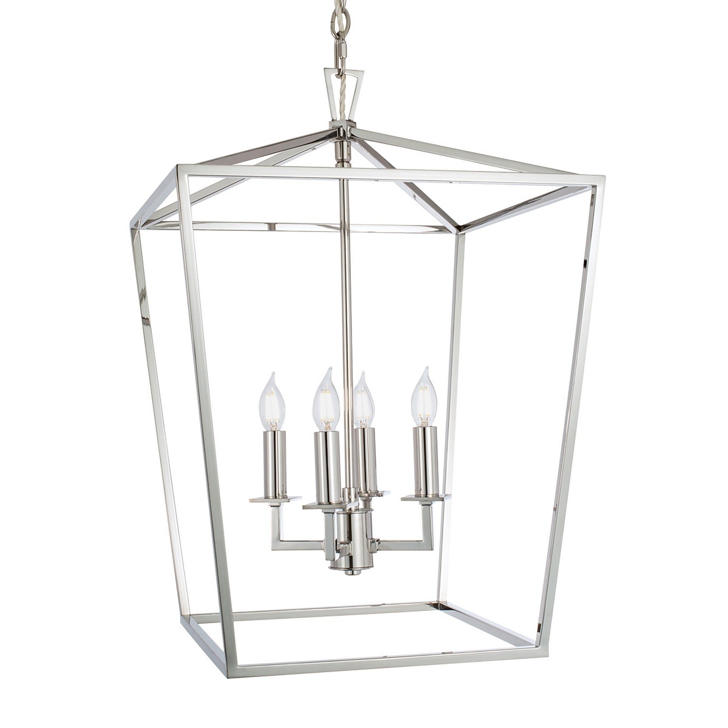 ELK Home - 1081-PN-NG - Four Light Chandelier - Cage - Polished Nickel