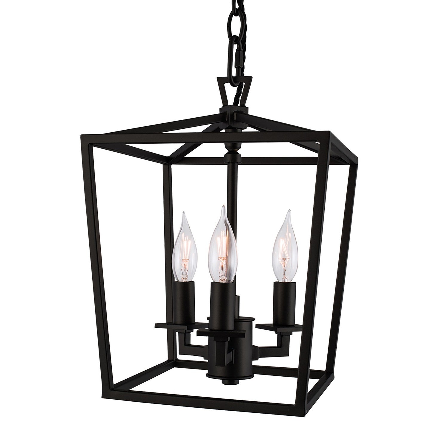 ELK Home - 1084-MB-NG - Three Light Pendant - Cage - Matte Black