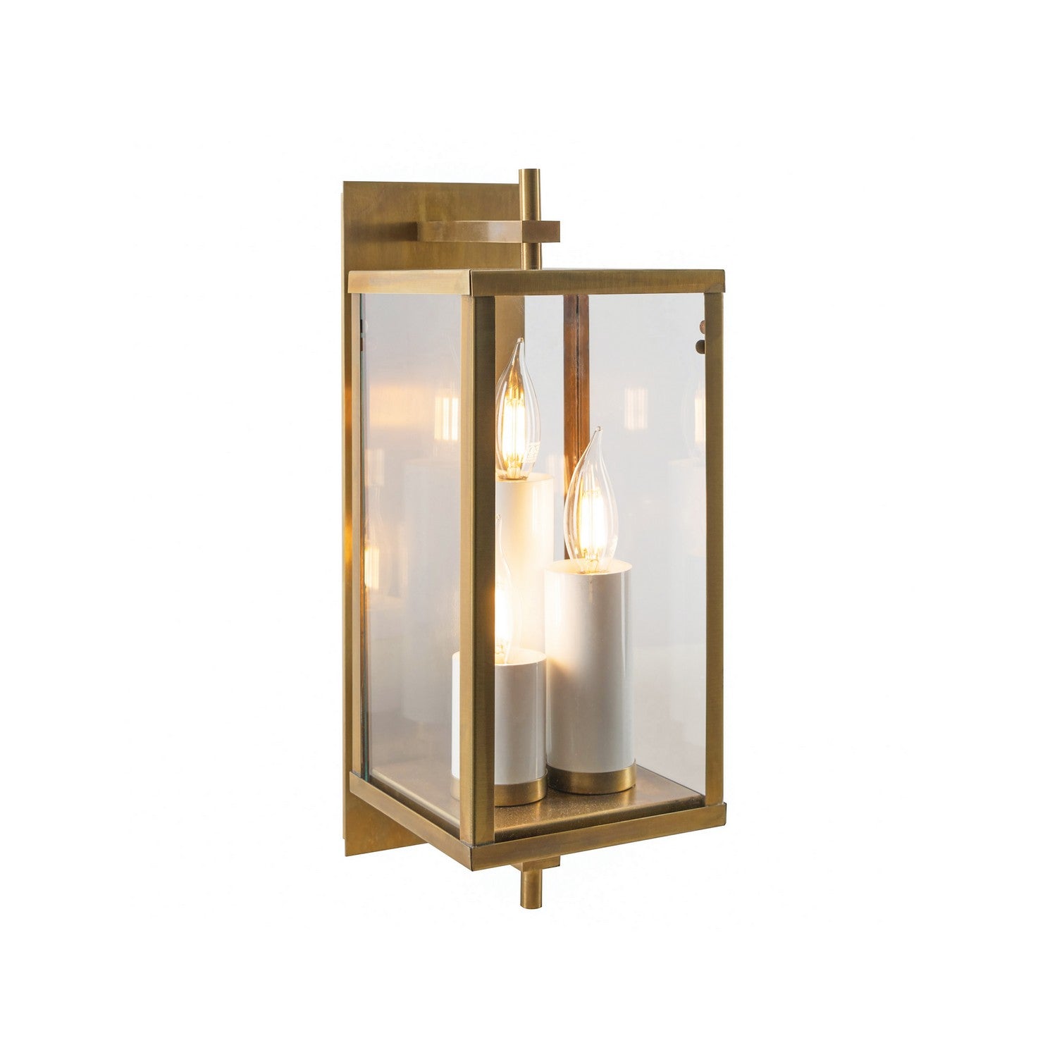 ELK Home - 1150-AG-CL - Three Light Outdoor Wall Sconce - Back Bay - Aged Brass