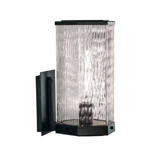 ELK Home - 1176-MB-WAV - One Light Outdoor Wall Sconce - Polygon - Matte Black