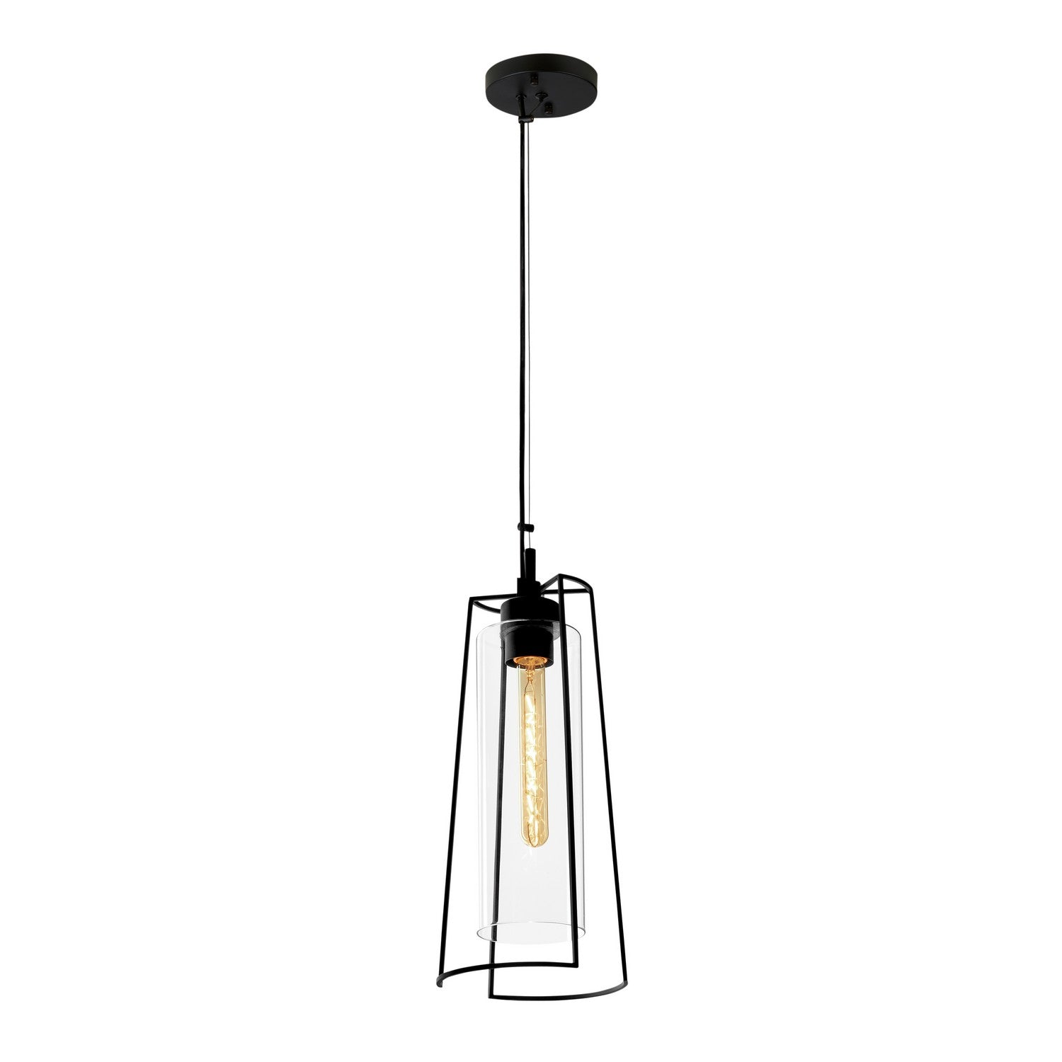 ELK Home - 1243-MB-CL - One Light Pendant - Cere - Matte Black