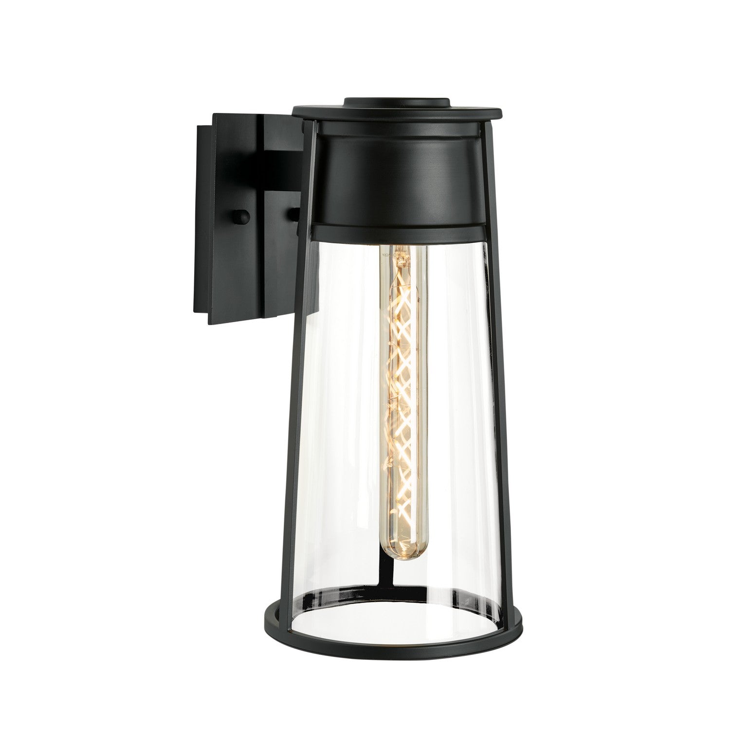 ELK Home - 1245-MB-CL - One Light Outdoor Wall Sconce - Cone - Matte Black