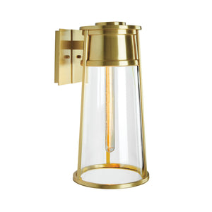 ELK Home - 1246-SB-CL - One Light Outdoor Wall Sconce - Cone - Satin Brass