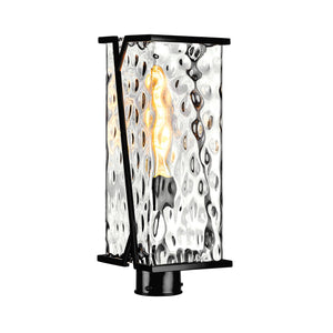 ELK Home - 1252-MB-CW - One Light Outdoor Post Lantern - Waterfall - Matte Black