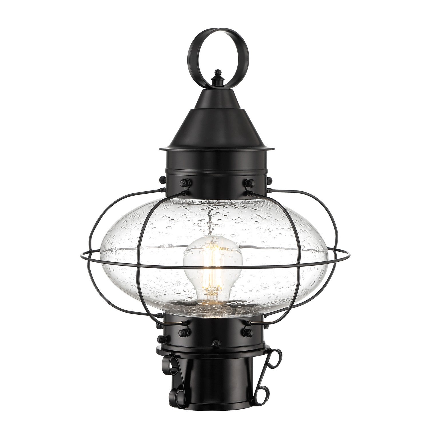 ELK Home - 1321-BL-SE - One Light Outdoor Post Lantern - Cottage Onion - Black