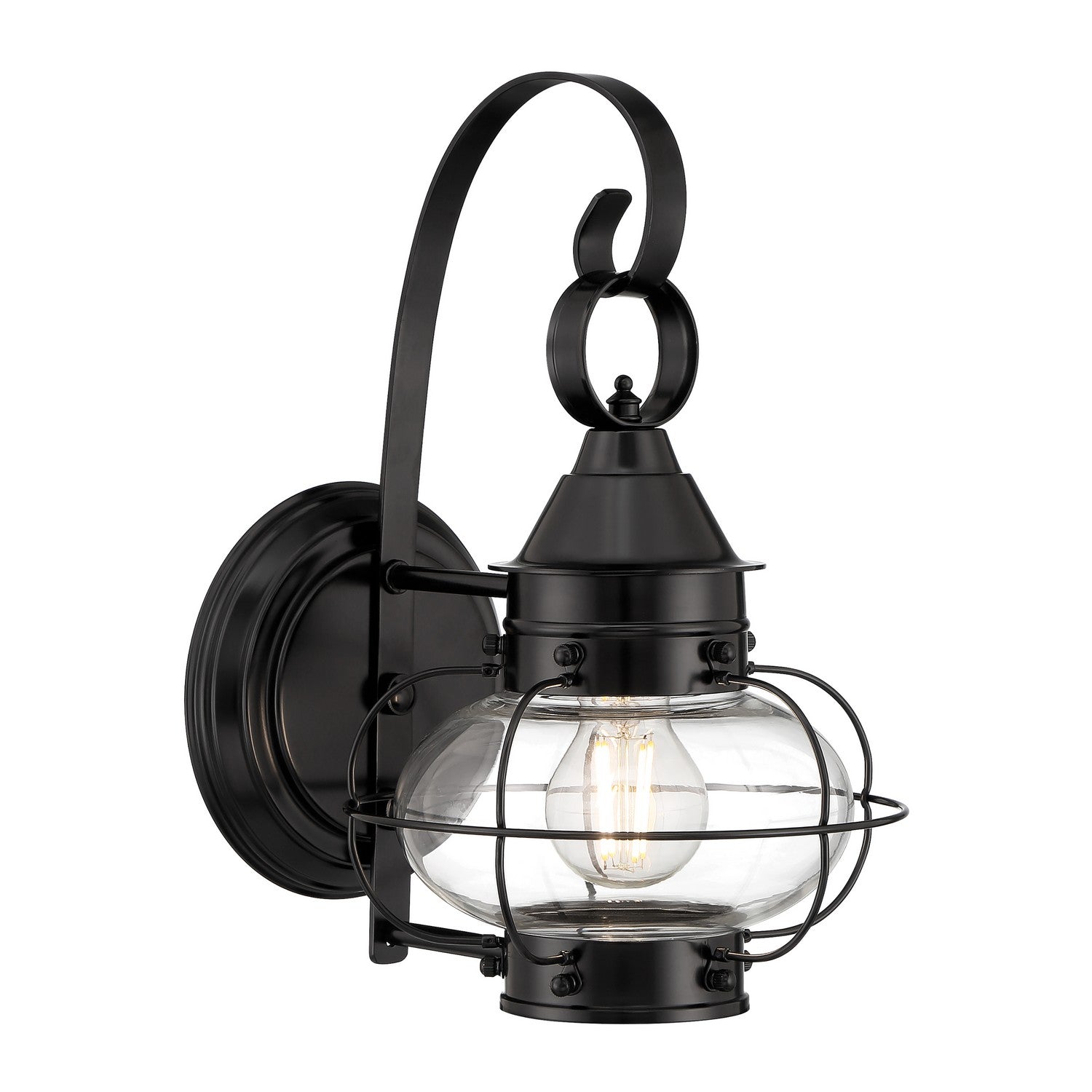 ELK Home - 1323-BL-CL - One Light Outdoor Wall Sconce - Cottage Onion - Black