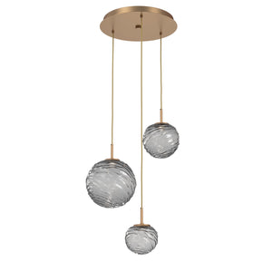 Hammerton Studio - CHB0092-03-NB-S-C01-L3 - LED Pendant - Gaia - Novel Brass