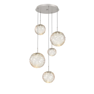 Hammerton Studio - CHB0092-05-BS-A-C01-L3 - LED Pendant - Gaia - Beige Silver