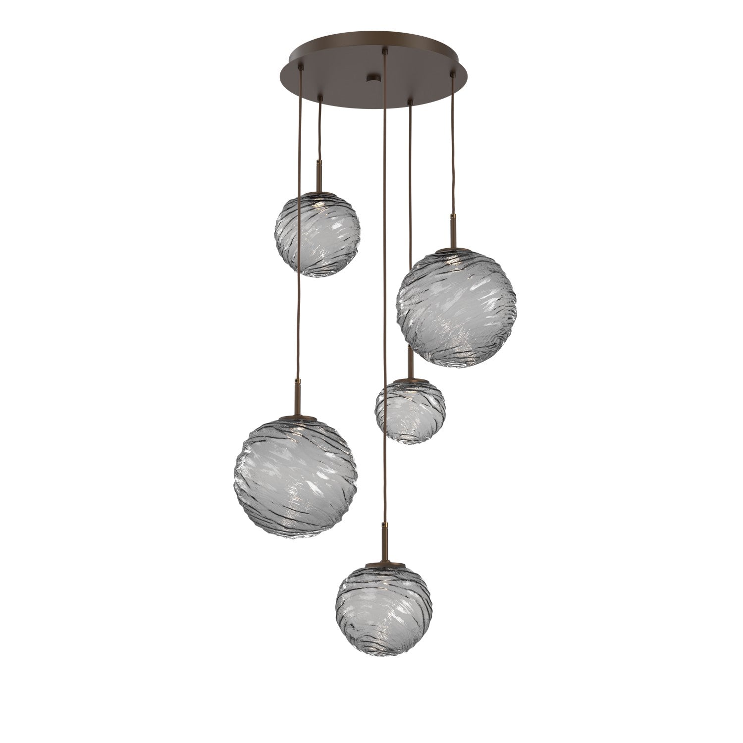 Hammerton Studio - CHB0092-05-FB-S-C01-L1 - LED Pendant - Gaia - Flat Bronze
