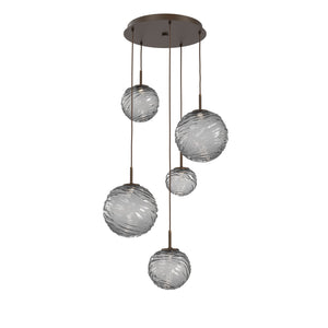Hammerton Studio - CHB0092-05-FB-S-C01-L3 - LED Pendant - Gaia - Flat Bronze
