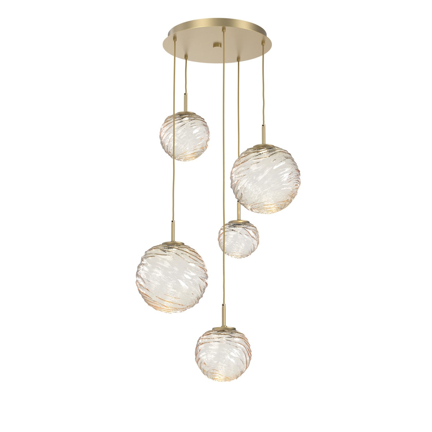 Hammerton Studio - CHB0092-05-GB-A-C01-L3 - LED Pendant - Gaia - Gilded Brass
