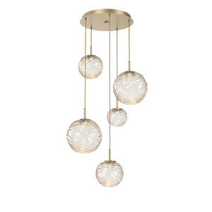 Hammerton Studio - CHB0092-05-GB-A-C01-L3 - LED Pendant - Gaia - Gilded Brass