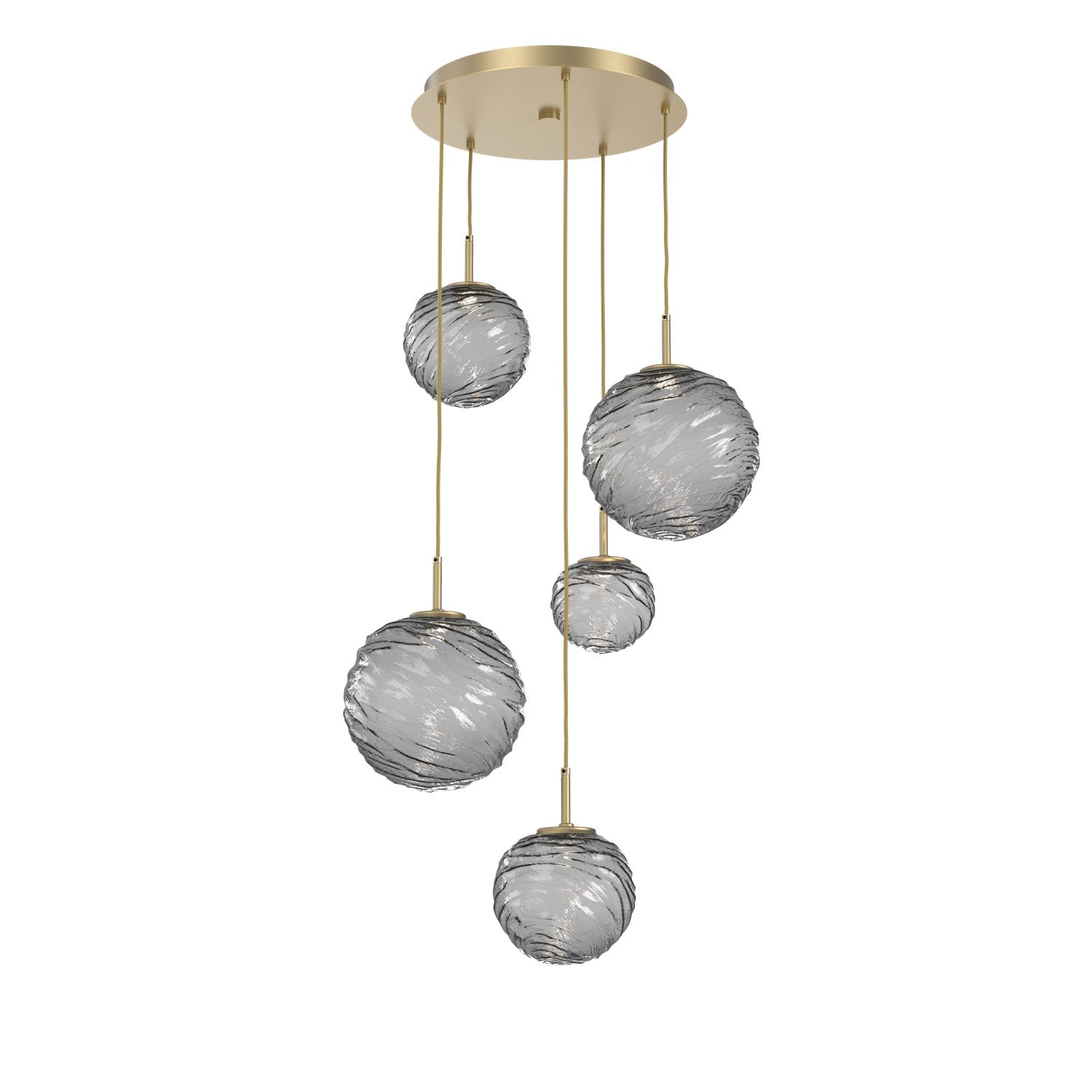 Hammerton Studio - CHB0092-05-GB-S-C01-L3 - LED Pendant - Gaia - Gilded Brass