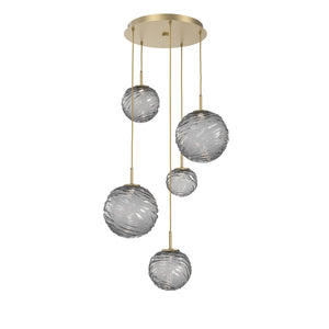 Hammerton Studio - CHB0092-05-GB-S-C01-L3 - LED Pendant - Gaia - Gilded Brass