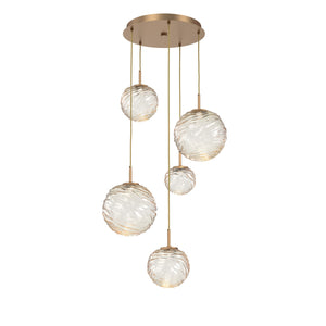 Hammerton Studio - CHB0092-05-NB-A-C01-L3 - LED Pendant - Gaia - Novel Brass