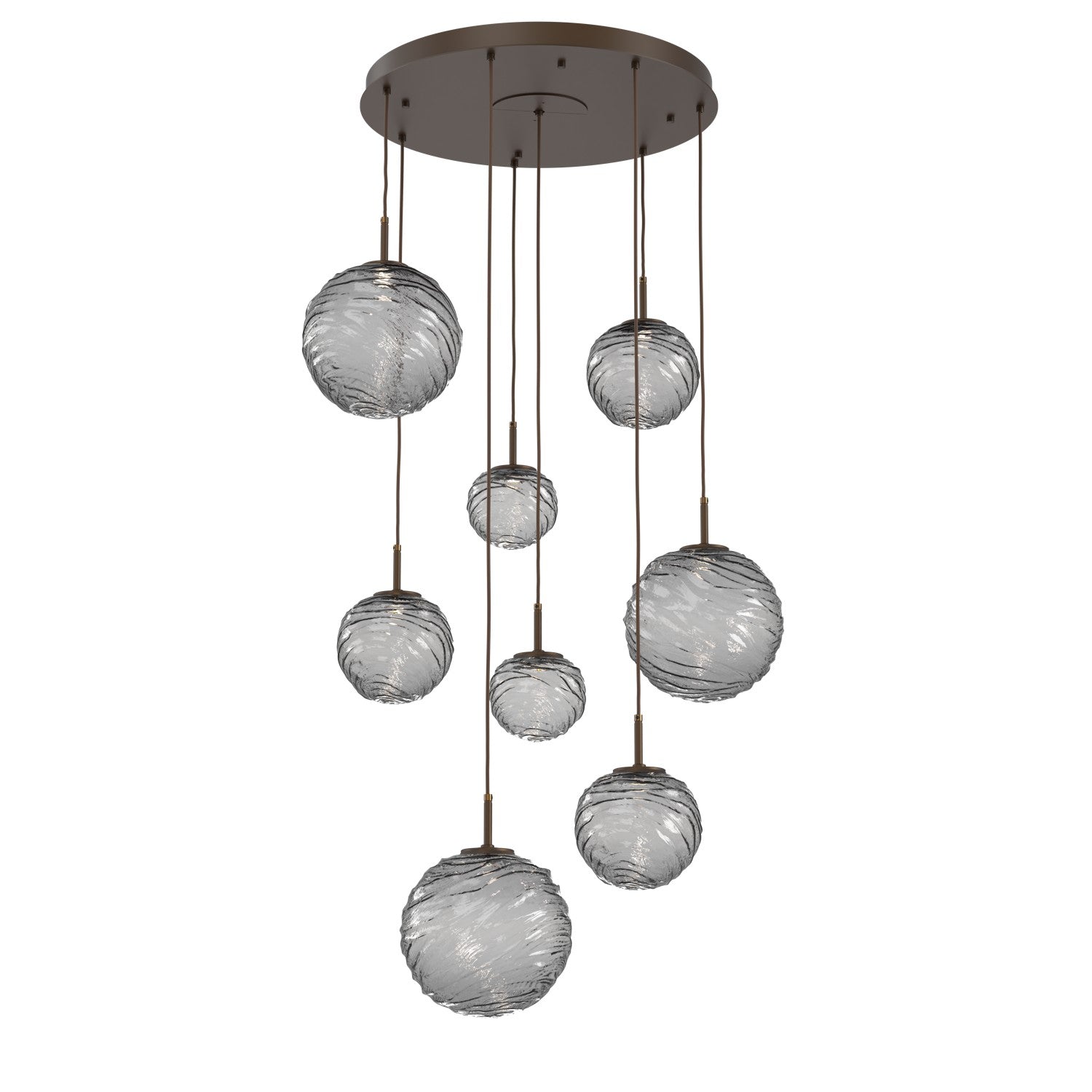Hammerton Studio - CHB0092-08-FB-S-C01-L3 - LED Pendant - Gaia - Flat Bronze