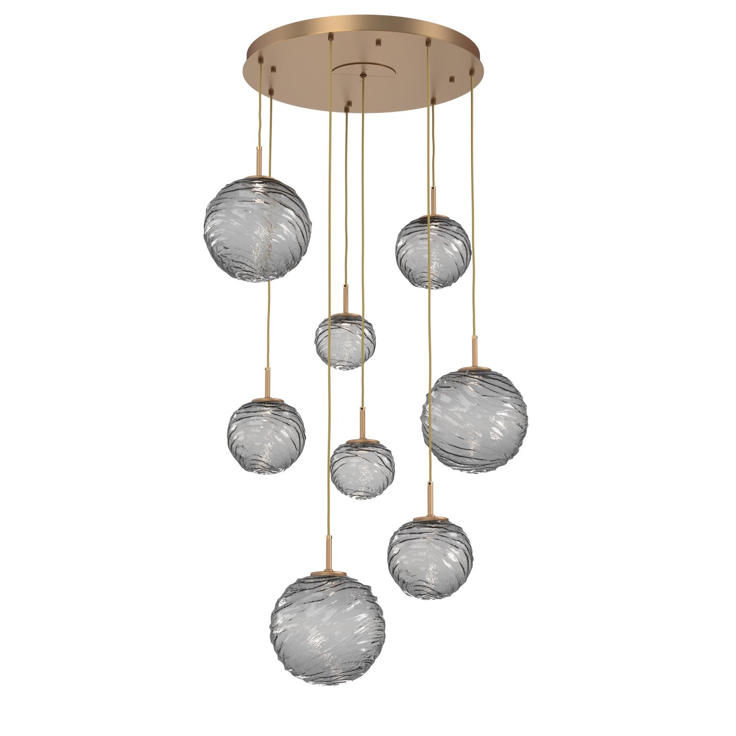 Hammerton Studio - CHB0092-08-NB-S-C01-L3 - LED Pendant - Gaia - Novel Brass