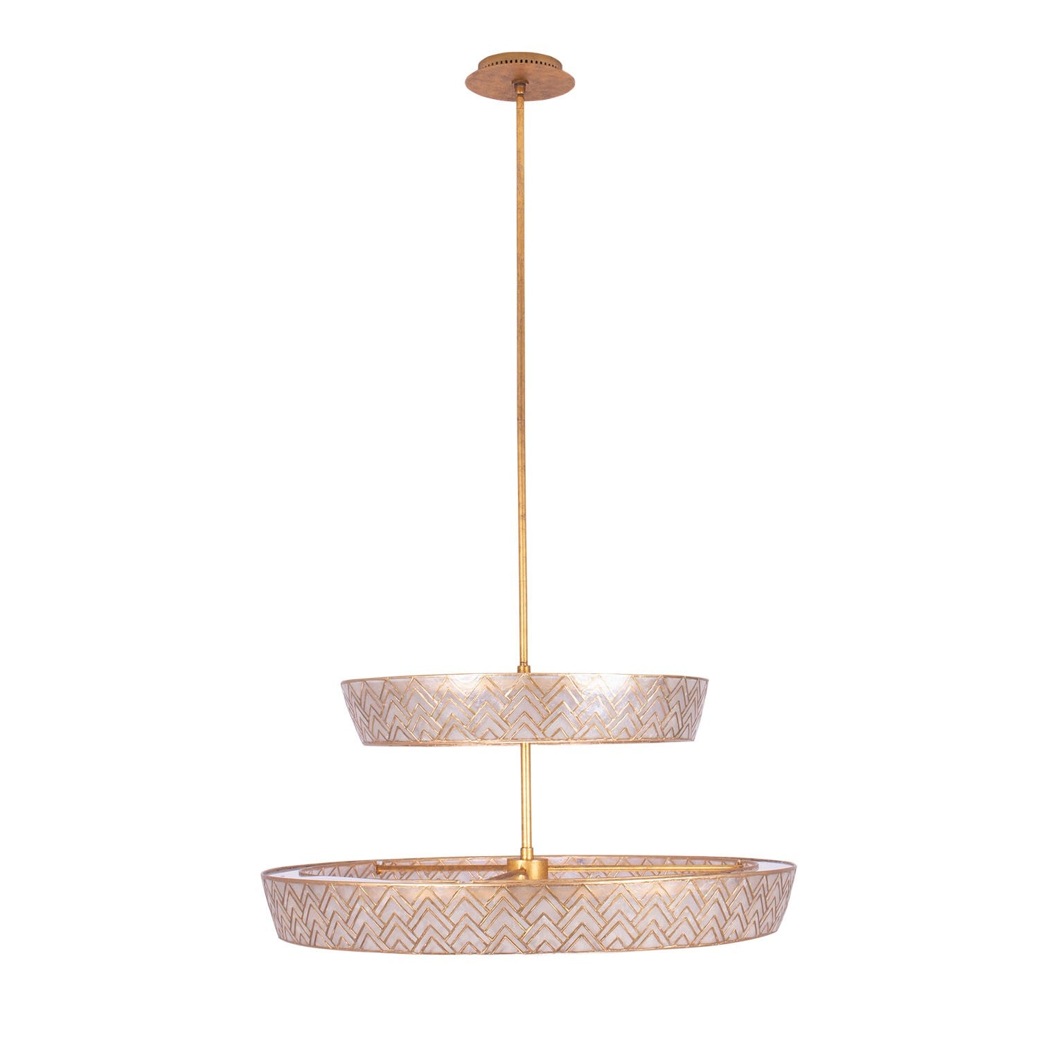 Kalco - 523157OL - LED Pendant - Geo - Oxidized Gold Leaf