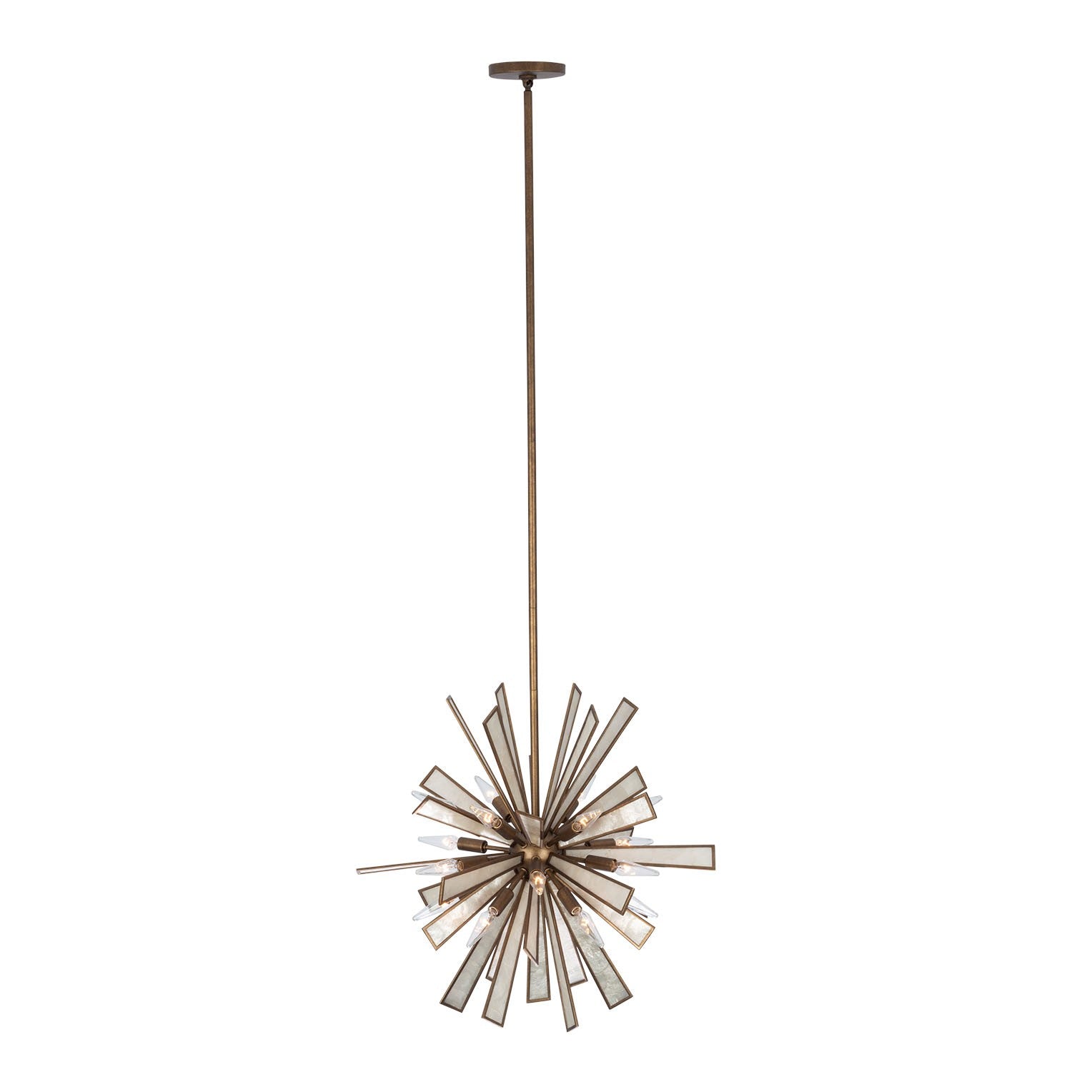 Kalco - 523755PAB - 18 Light Pendant - Radiance - Pearlized Antique Brass