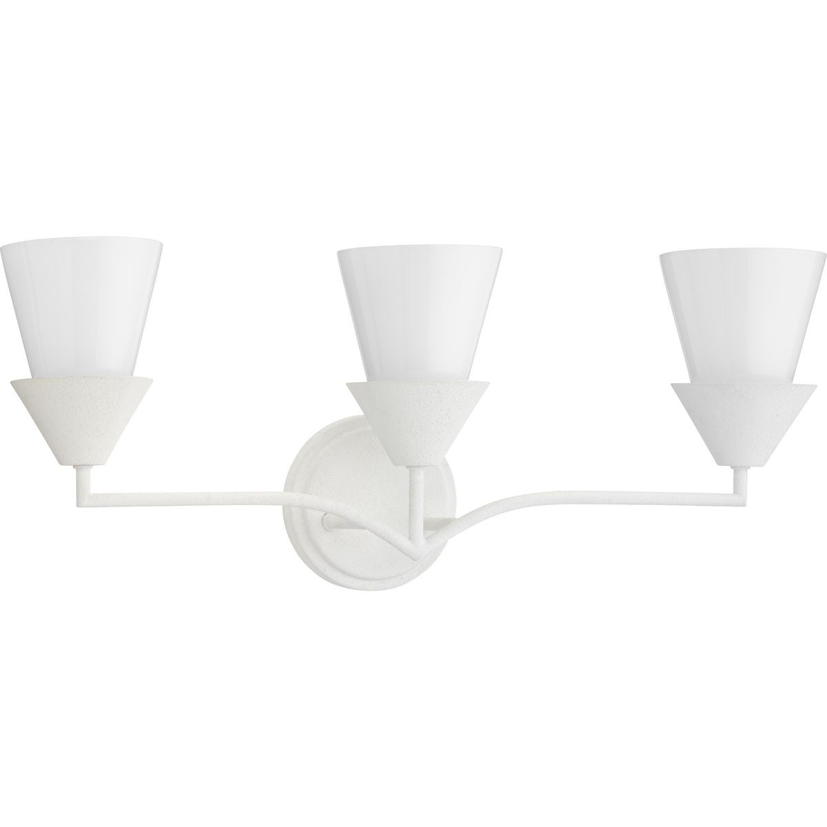 Progress Lighting - P300497-197 - Three Light Bath - Pinellas - White Plaster