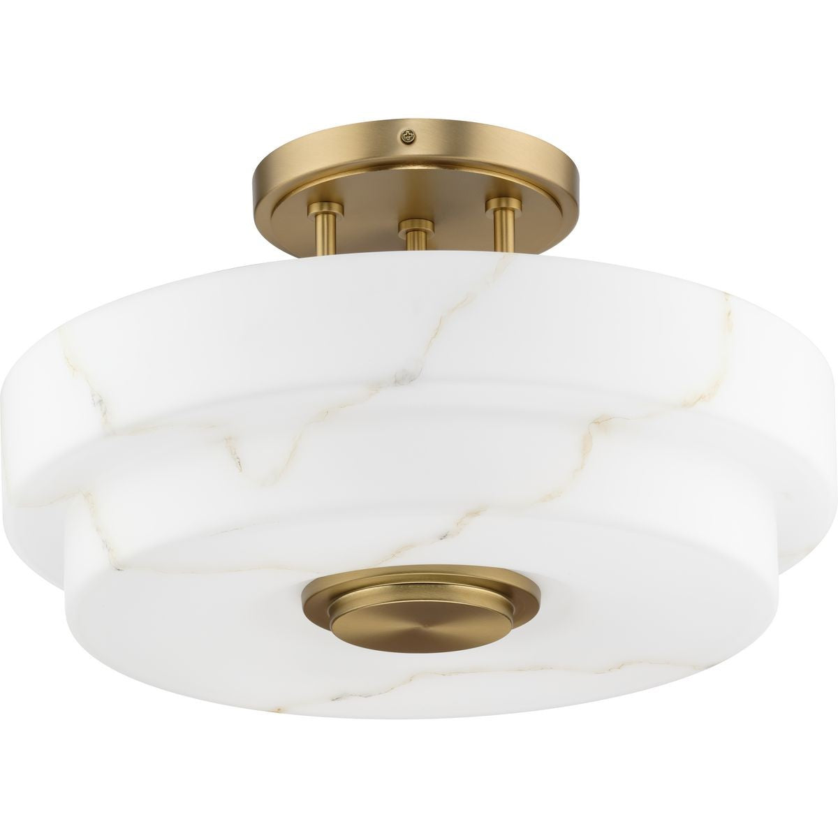 Progress Lighting - P350284-109 - Three Light Semi-Flush Mount - Tosca - Brushed Bronze