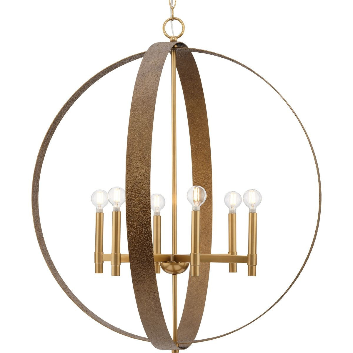 Progress Lighting - P400392-205 - Six Light Chandelier - Allegheny - Soft Gold