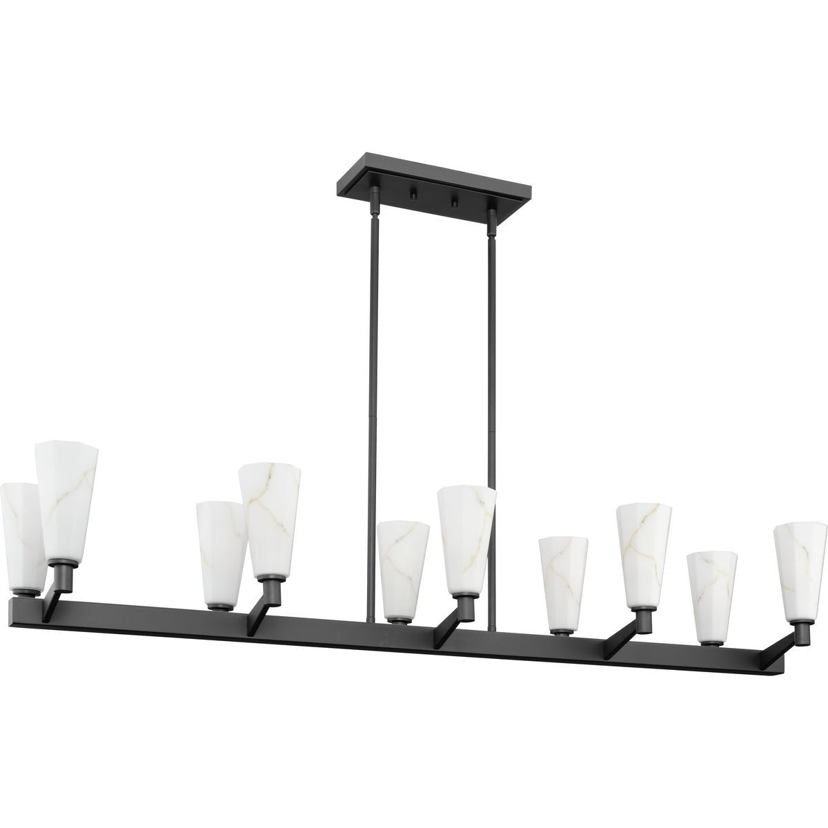 Progress Lighting - P400396-31M - Ten Light Linear Chandelier - Tosca - Matte Black