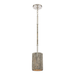 ELK Home - 32475/1 - One Light Mini Pendant - Abaca - Polished Nickel