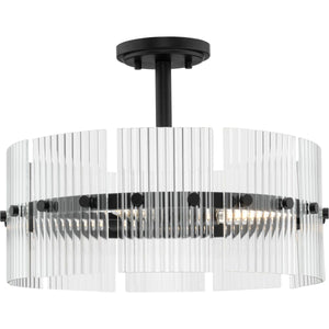 Progress Lighting - P500456-31M - Four Light Pendant - Seville - Matte Black