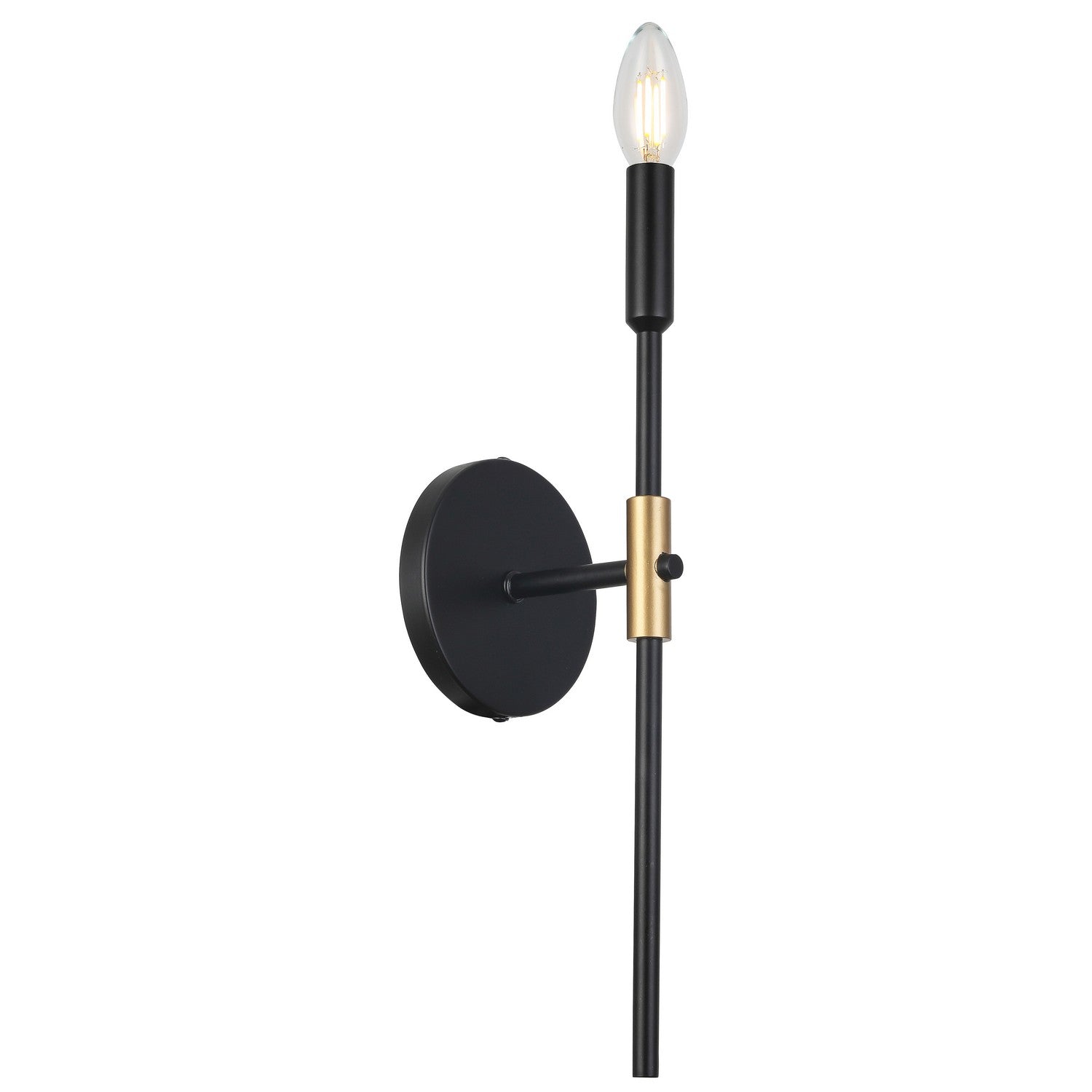 Dainolite Ltd - CIN-161W-MB-AGB - One Light Wall Sconce - Cinthia - Matte Black