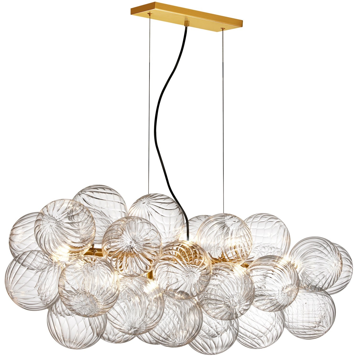 Dainolite Ltd - CLZ-418HP-AGB - Ten Light Pendant - Charlize - Clear