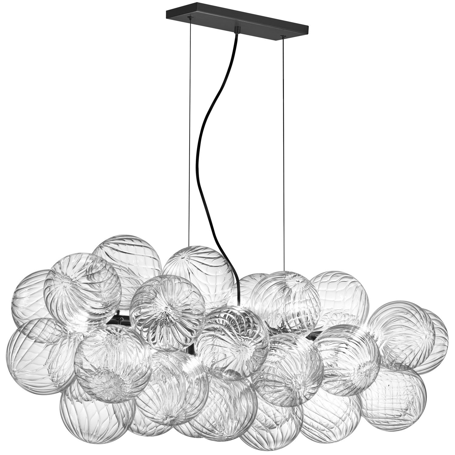 Dainolite Ltd - CLZ-418HP-MB - Ten Light Pendant - Charlize - Clear