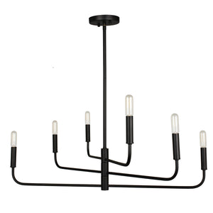 Dainolite Ltd - CNA-326C-MB - Six Light Chandelier - Catalina - Matte Black