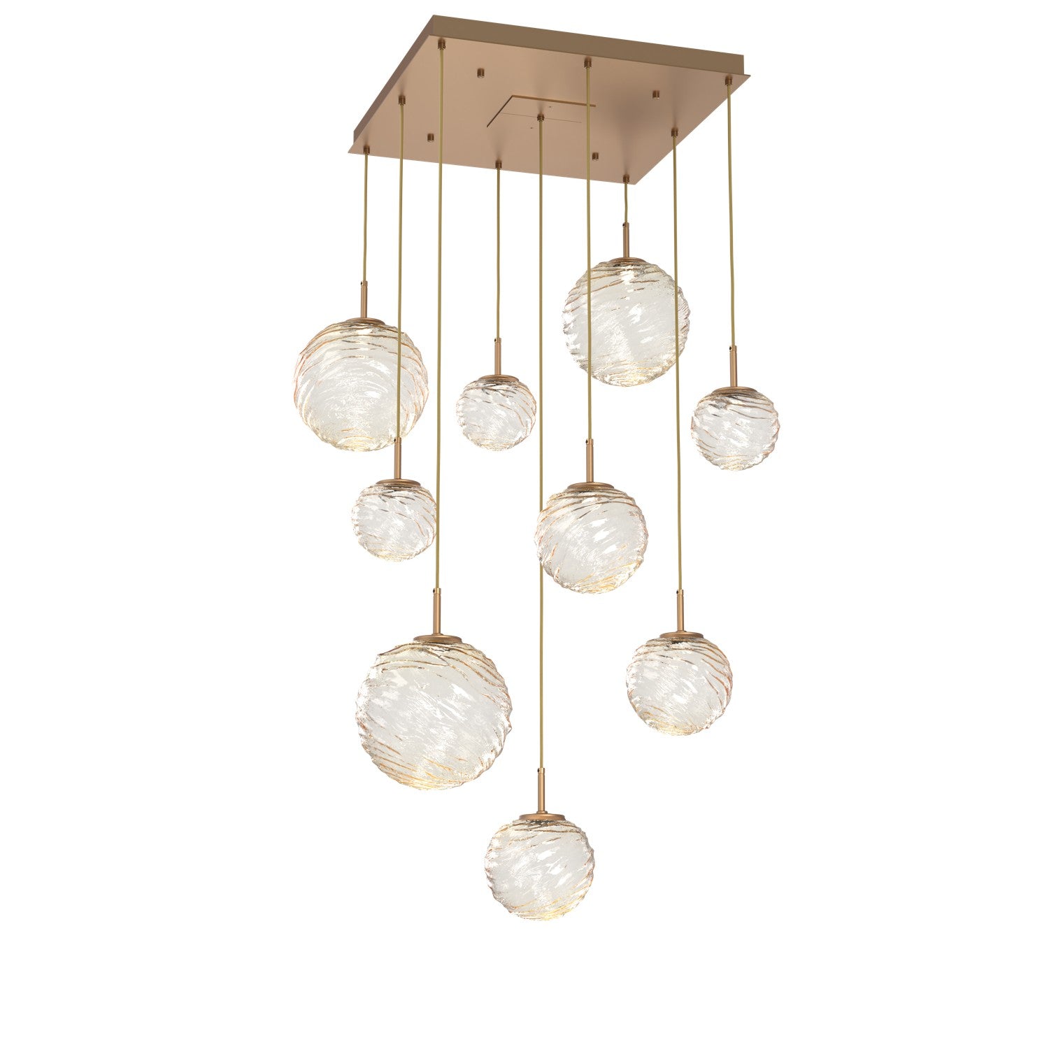 Hammerton Studio - CHB0092-09-NB-A-C01-L3 - LED Pendant - Gaia - Novel Brass