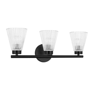 Dainolite Ltd - VIE-223W-MB - Three Light Vanity - Vienna - Matte Black